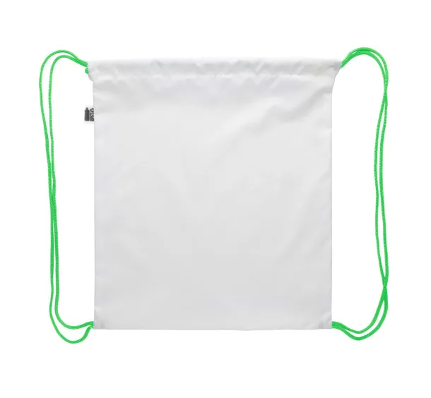 CreaDraw Kids RPET custom drawstring bag for kids Green White