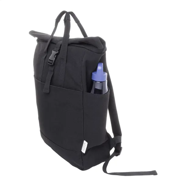 Rebyss Roll ruksak od recikliranog pamuka, 15" Crna