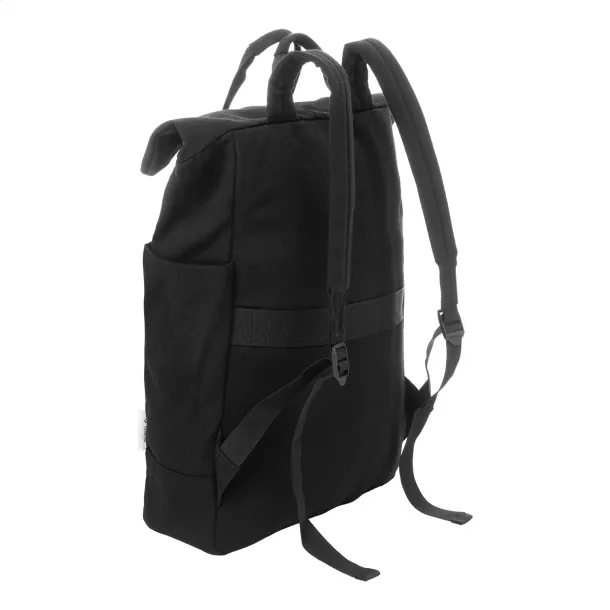 Rebyss Roll ruksak od recikliranog pamuka, 15" Crna