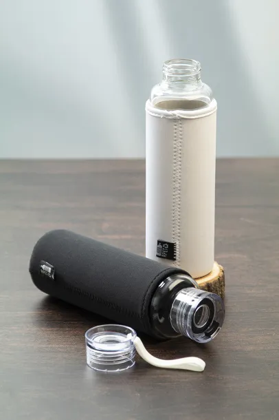 Vitrem recycled glass bottle Black