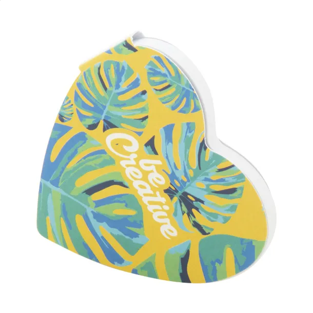 CreaStick Heart custom sticky notepad White