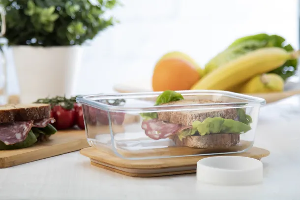 Vittata staklena kutija za hranu, 800 ml Prozirno Prirodna