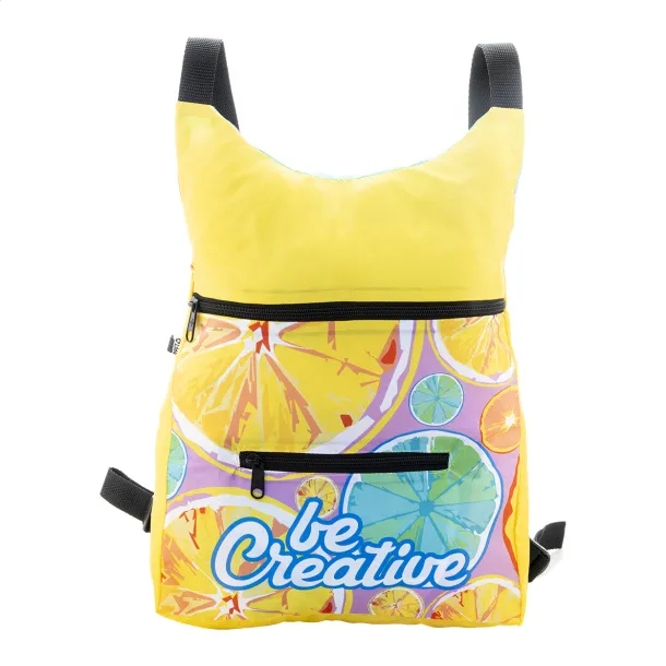 SuboBag Folback custom foldable RPET backpack Black White