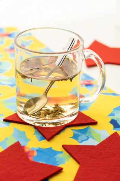 Vagnes RPET Christmas coaster set Red