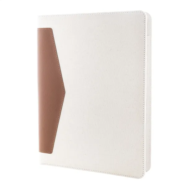 Carbasa A4 recycled canvas document folder Natural