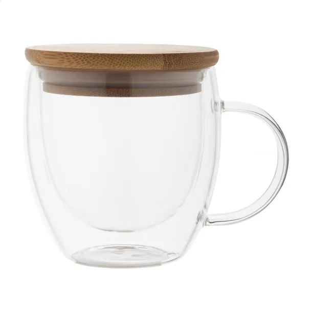 Grobina Mini glass thermo mug Transparent Natural