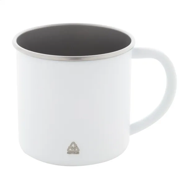 Hossa recycled stainless steel mug White