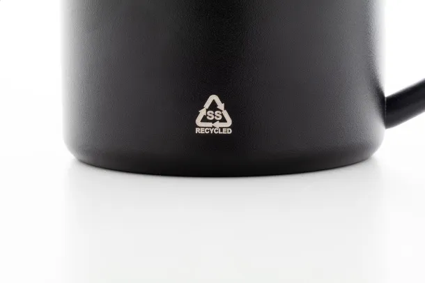 Hossa recycled stainless steel mug Black