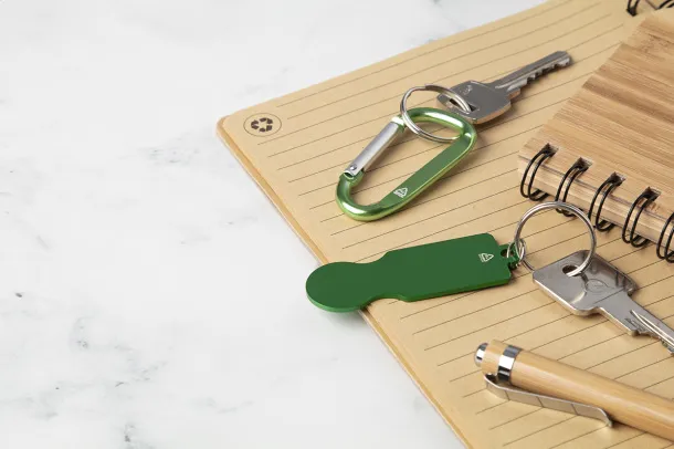 Ralubiner Karabiner reciklirani privjesak Zelena