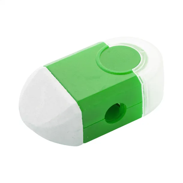 Pencix eraser and sharpener Green White