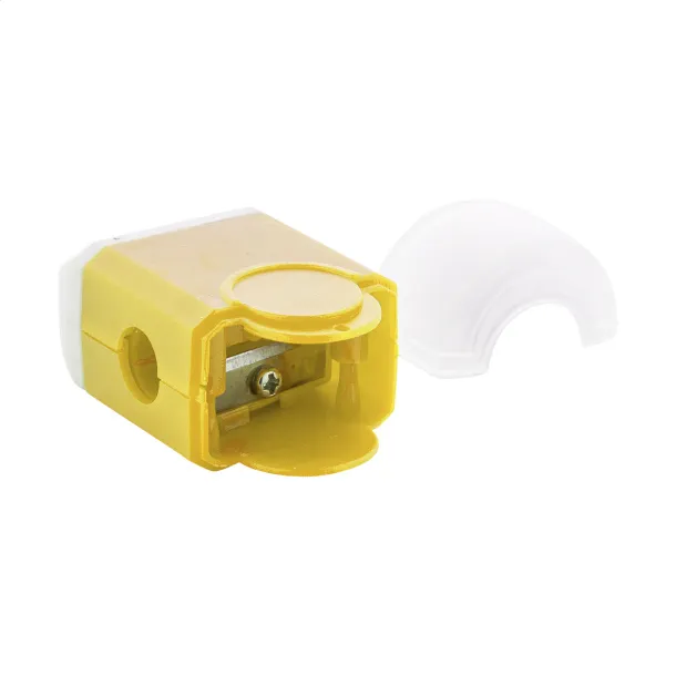 Pencix eraser and sharpener Yellow White