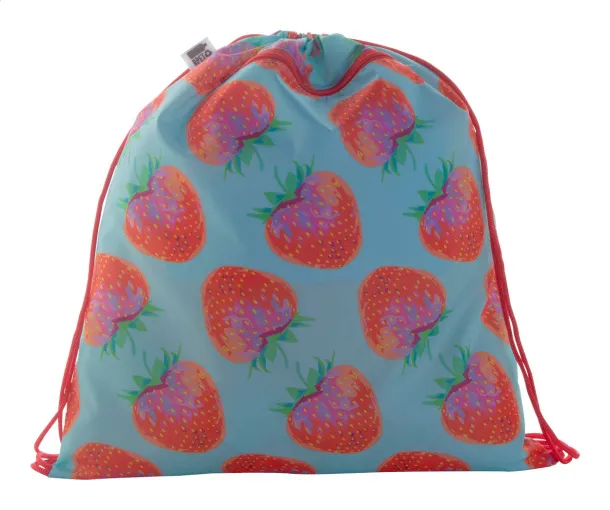 CreaDraw Zip RPET personalizirana torba s vezicama Crvena Bijela