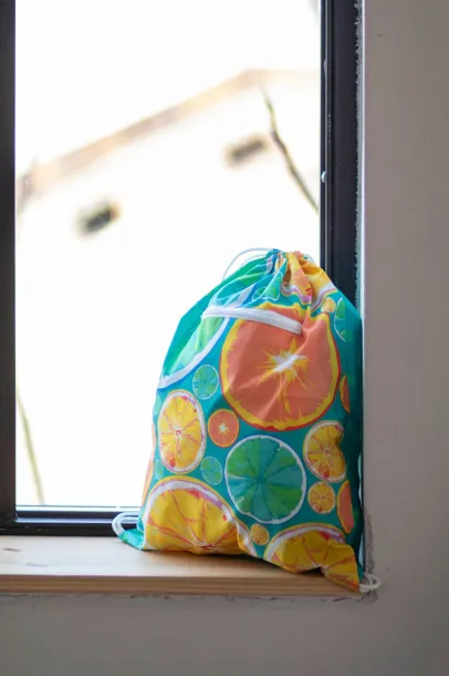 CreaDraw Zip RPET personalizirana torba s vezicama Bijela
