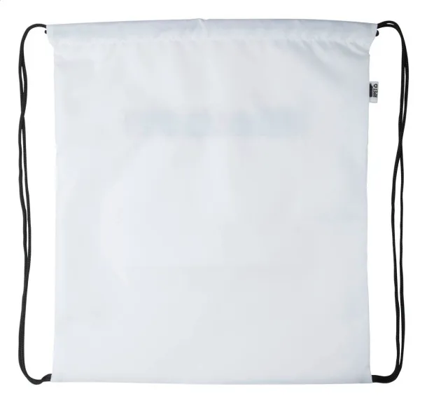 CreaDraw Zip RPET personalizirana torba s vezicama Crna Bijela