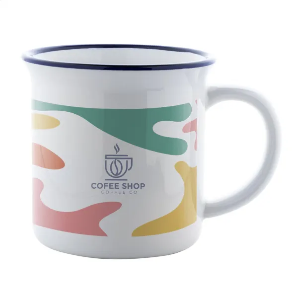 Woodstock Subo vintage sublimation mug Blue White