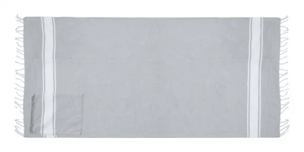 Praia beach towel and drawstring bag Grey