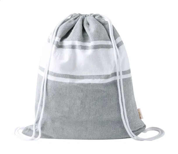 Praia beach towel and drawstring bag Grey