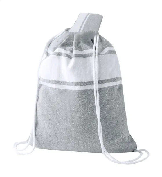 Praia beach towel and drawstring bag Grey