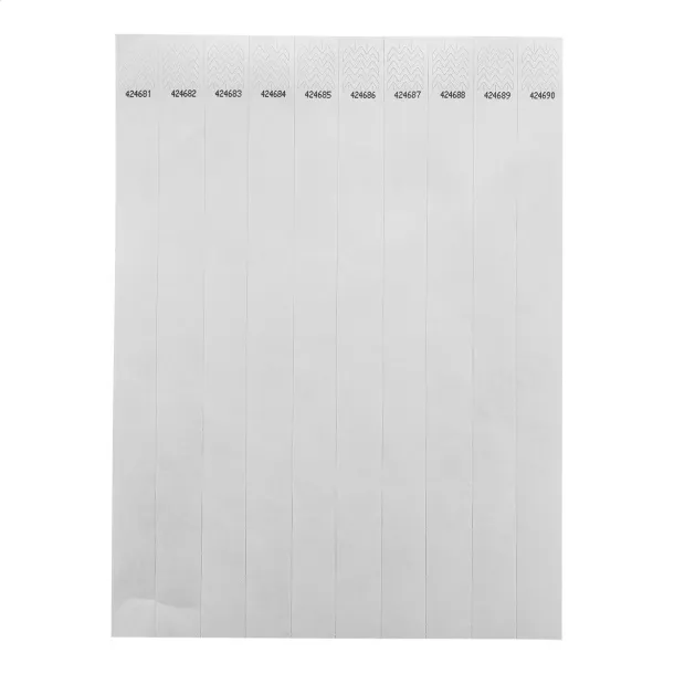 Wristvek Tyvek narukvice (10 komada) Bijela