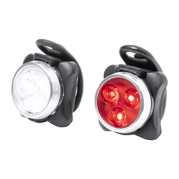 Bilux rechargeable bicycle light set Black