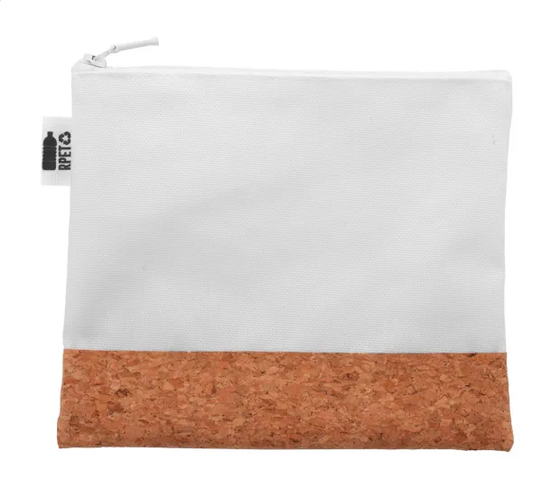 CreaBeauty Cork M RPET custom cosmetic bag White Natural