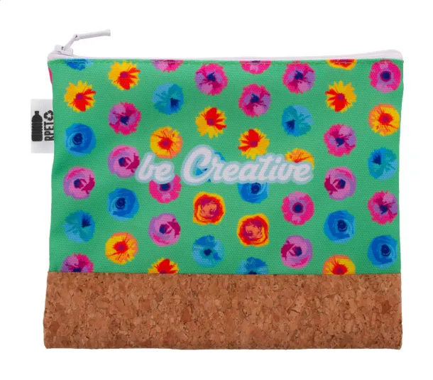 CreaBeauty Cork M RPET custom cosmetic bag White Natural