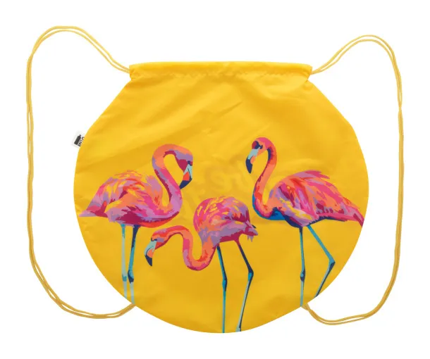 CreaDraw Circle custom drawstring bag Yellow White