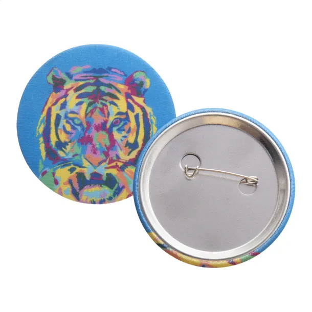 PinBadge RPET Maxi pin button badge White Silver