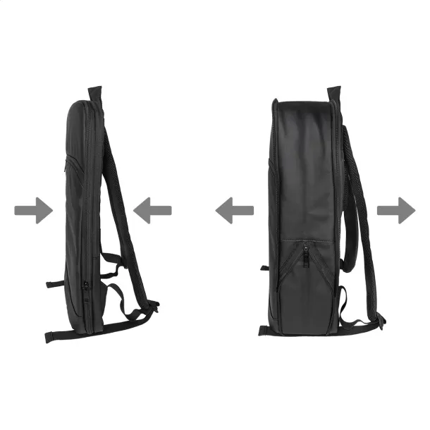 Kasier RPET vodootporni proširivi ruksak za 15" laptop Crna