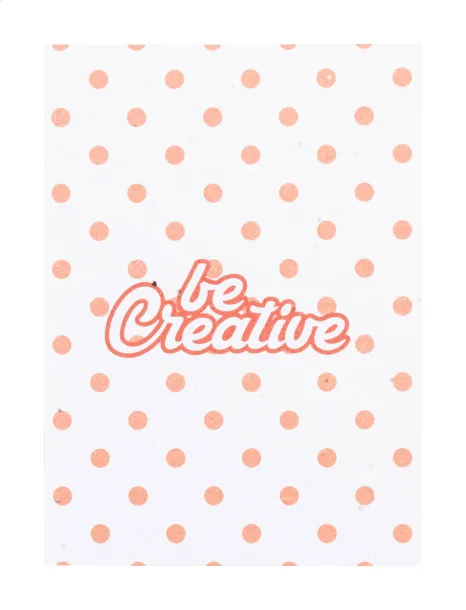 CreaNote A6 Seed personalizirani notes s papirom sa sjemenkama Bijela