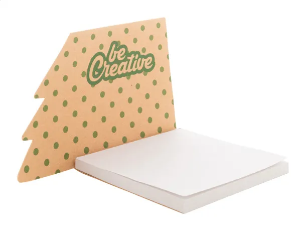CreaStick Xmas Eco custom sticky notepad, Christmas tree Natural