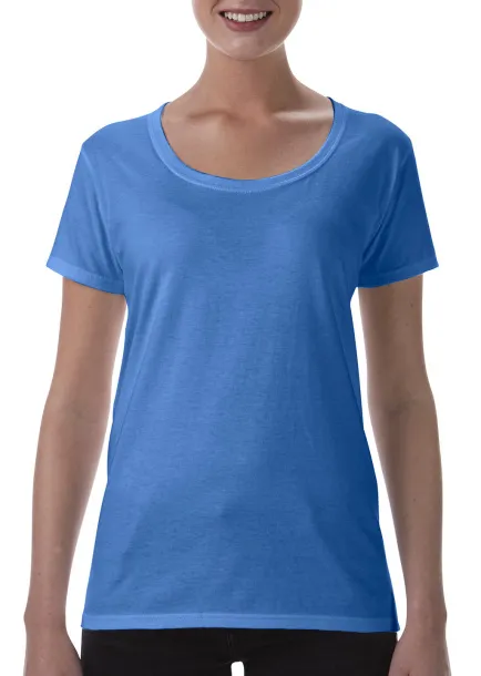  Softstyle® ženska kratka majica s dubokim izrezom - Gildan Heather Royal