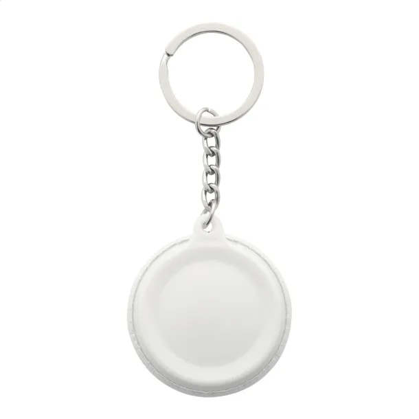 KeyBadge Mini pin button keyring White