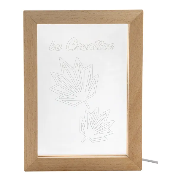 Woodiframe LED personalizirani svjetlosni trofej Prirodna Prozirno