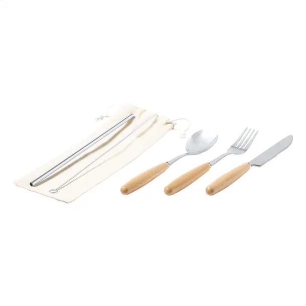 Woller cutlery set Silver Natural