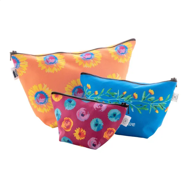 CreaBeauty Trapeze M personalizirana toaletna torbica Crna Bijela