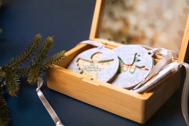 CreaFelt Tree personalizirani ukras za Božićno drvce, Božićno drvce Siva