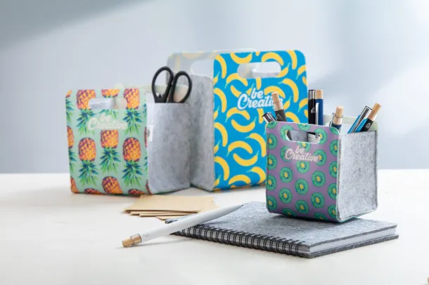 CreaFelt Desk L personalizirani stolni organizator Bijela Siva