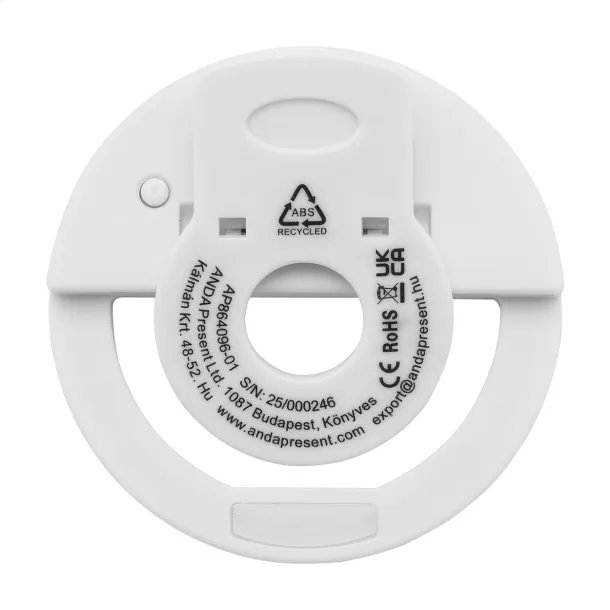 Radiance svjetlo za selfie izrađeno od recikliranog ABS-a (RABS) Bijela