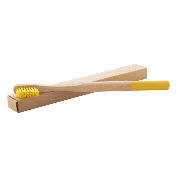 ColoBoo bamboo toothbrush Yellow Natural
