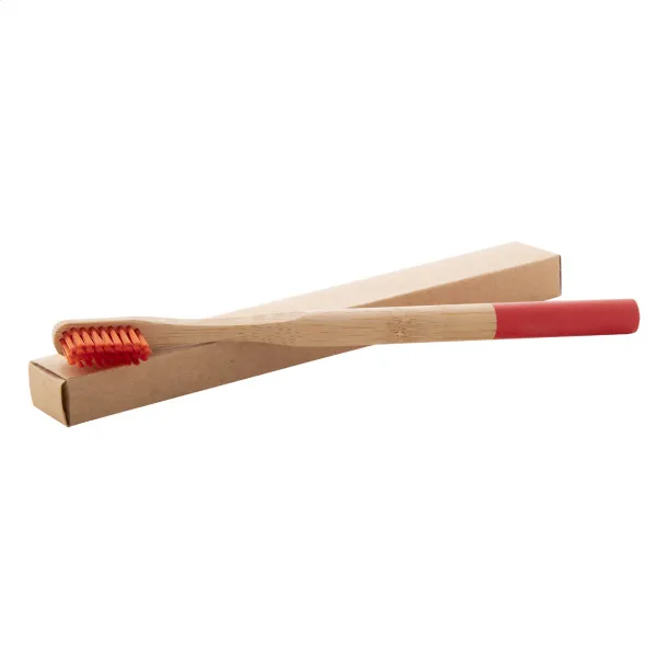 ColoBoo bamboo toothbrush Red Natural