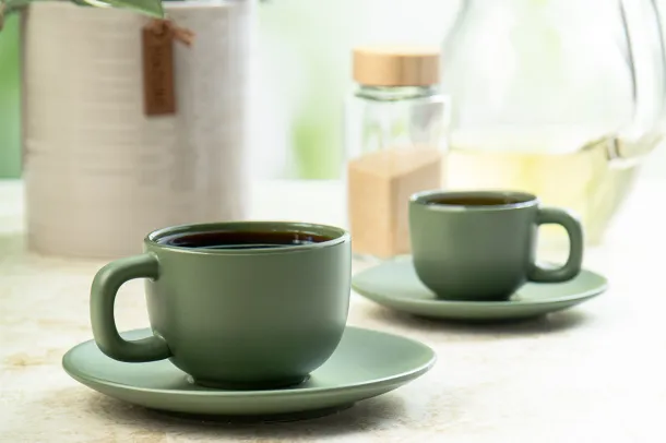 Caturra Plus cappuccino cup set Green