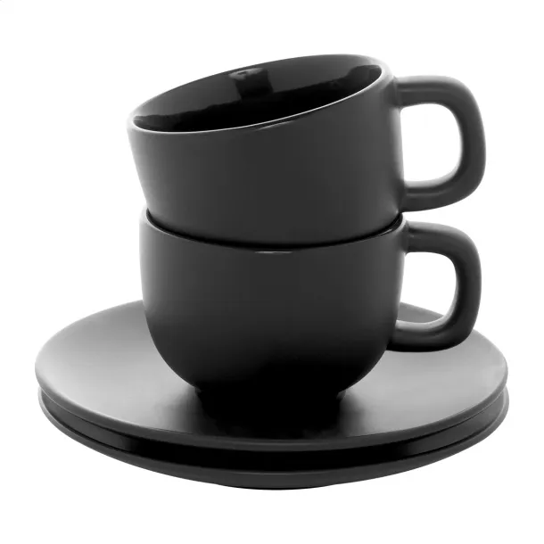 Caturra Plus set šalica za cappuccino Crna
