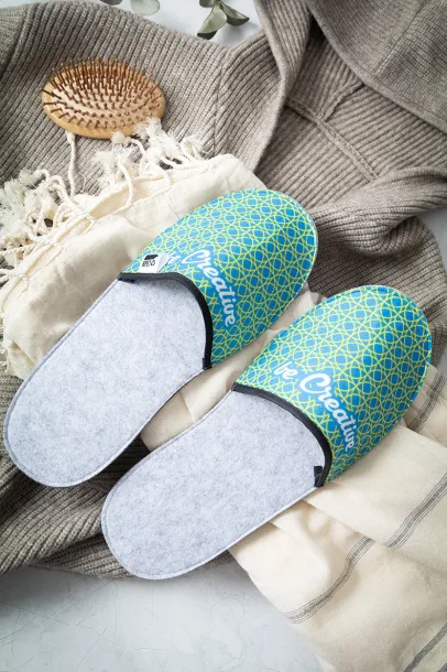 CreaFelt Slip custom RPET slippers White Grey