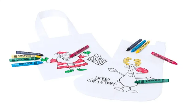 Plicom colouring Christmas stocking White Red