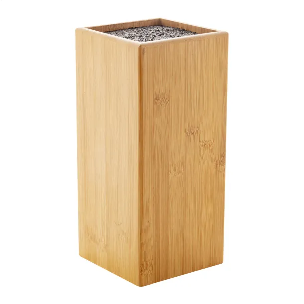 Santoku bamboo knife block Natural