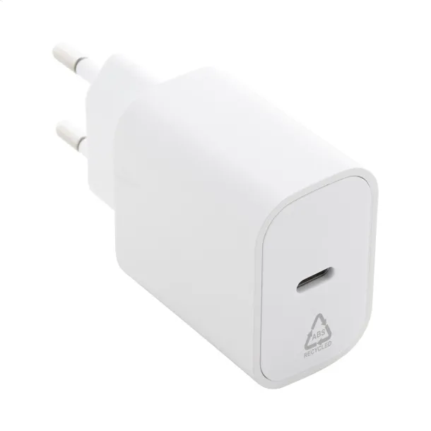 Recharge Solo Reciklirani ABS zidni punjač Bijela