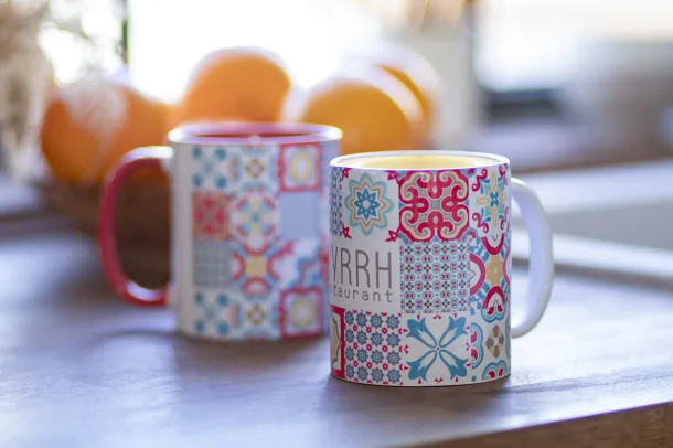 MultiColour sublimation mug White