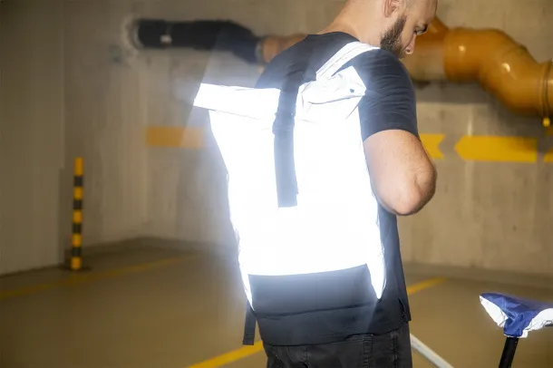 Lumiroll reflective RPET backpack Silver