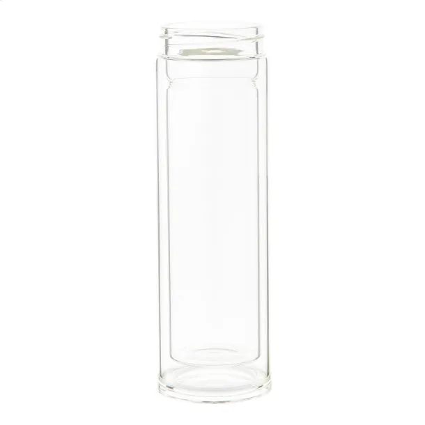 Andina staklena termo boca, 420 ml Prozirno Prirodna